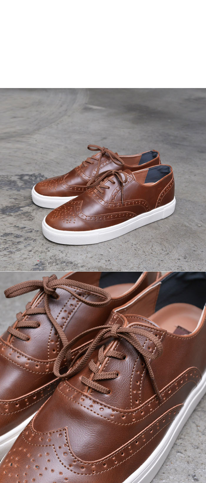 wing tip leather shoes